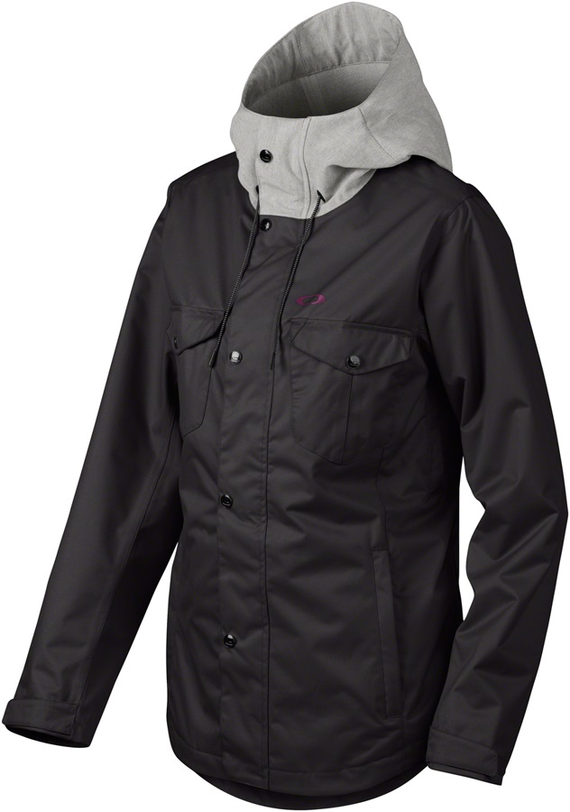 Oakley Charlie Shell Women's Snowboard/Ski Jacket, L, Jet Black